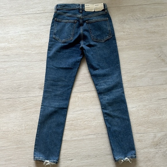 NWT AGOLDE Women's Willow Mid Rise Slim Crop Jean in color rush - Picture 6 of 13